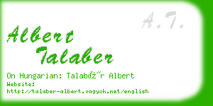 albert talaber business card